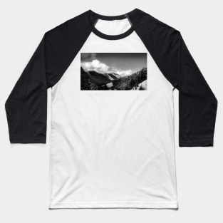 Big Sky Country - Black And White Baseball T-Shirt